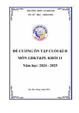 Đề cương ôn tập Học kì 2 KTPL 11 năm 2024–2025 trường THPT An Khánh (Cần Thơ)